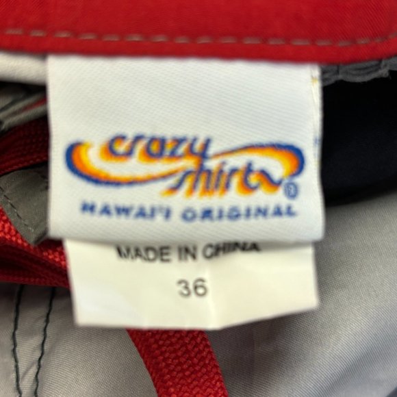 Crazy Shirts Hawaiian Boardshorts Tribal Fish Swim Bottoms Shorts Size 36 - Picture 4 of 5